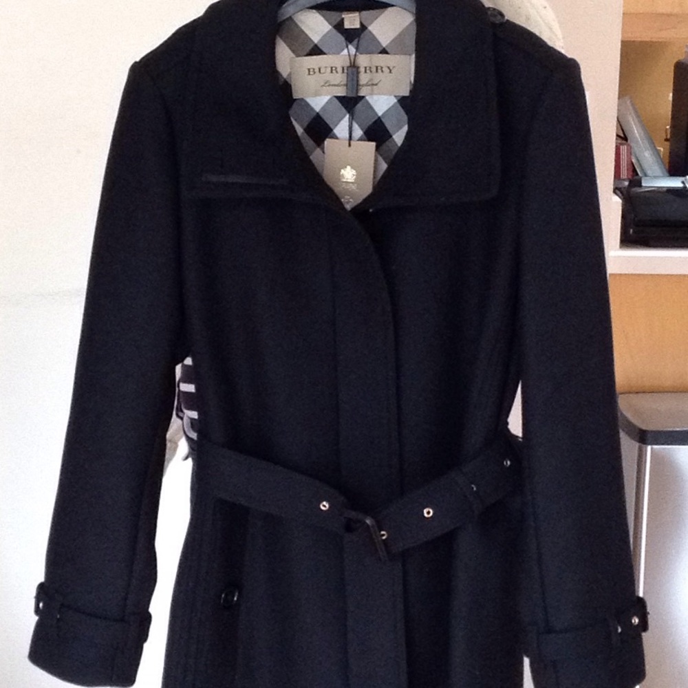 Burberry "Gibbsmoores" long wool coat - Picture 1 of 6